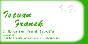 istvan franek business card